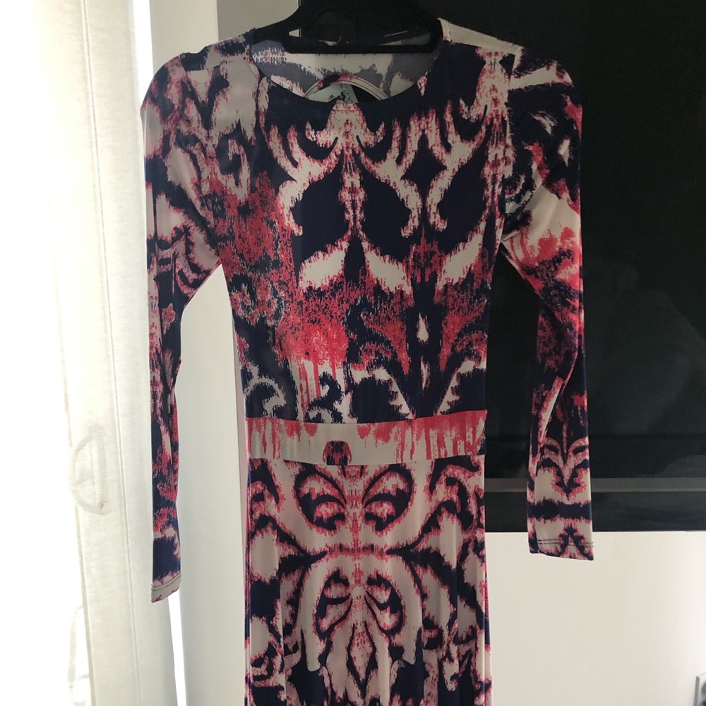 Beautiful and Colorful Long Sleeve Maxi Dress